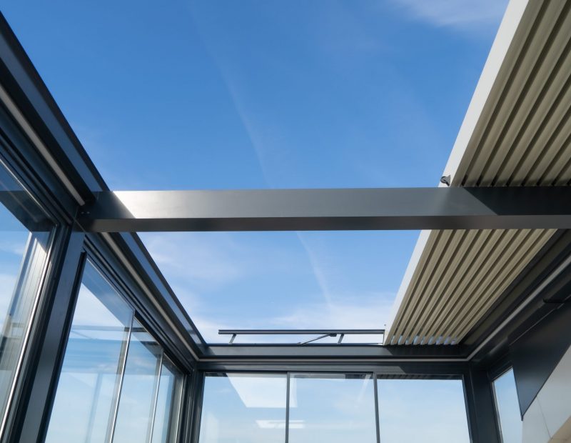 Pergola awning in the sunshine photo
